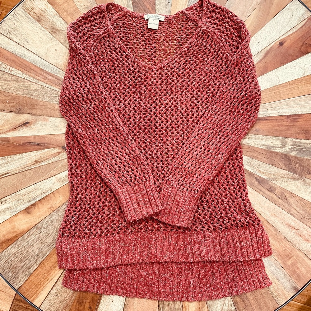 Lucky brand Crochet Sweater Medium
